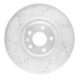 Dynamic Friction 2012-2020 Audi Q5 (USA/Canada) Except Hybrid Front Left Drilled & Slotted Silver Brake Rotor by Dynamic Friction Company 631-73067L