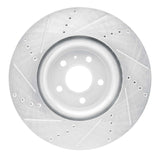Dynamic Friction 2012-2020 Audi S5 Front Right Drilled & Slotted Silver Brake Rotor by Dynamic Friction Company 631-73067R