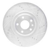Dynamic Friction 2012-2020 Audi S5 Front Right Drilled & Slotted Silver Brake Rotor by Dynamic Friction Company 631-73067R