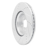 Dynamic Friction 2012-2020 Audi S5 Front Right Drilled & Slotted Silver Brake Rotor by Dynamic Friction Company 631-73067R