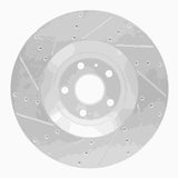 Dynamic Friction 2012-2015 Audi TTS Quattro Front Right Drilled & Slotted Silver Brake Rotor by Dynamic Friction Company 631-73069R