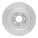 Dynamic Friction 2017-2025 Audi Q8 Rear Left Drilled & Slotted Silver Brake Rotor by Dynamic Friction Company 631-73079L