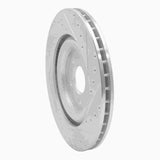 Dynamic Friction 2017-2025 Audi Q8 Rear Left Drilled & Slotted Silver Brake Rotor by Dynamic Friction Company 631-73079L
