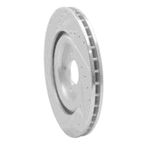 Dynamic Friction 2017-2025 Audi A8 Rear Right Drilled & Slotted Silver Brake Rotor by Dynamic Friction Company 631-73079R