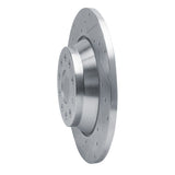 Dynamic Friction 2016-2025 Audi Q3 Rear Left Drilled & Slotted Silver Brake Rotor by Dynamic Friction Company 631-73082L