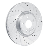 Dynamic Friction 2018-2025 Audi SQ5 Sportback Front Right Drilled & Slotted Silver Brake Rotor by Dynamic Friction Company 631-73083R
