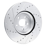 Dynamic Friction 2018-2025 Audi SQ5 Sportback Front Right Drilled & Slotted Silver Brake Rotor by Dynamic Friction Company 631-73083R