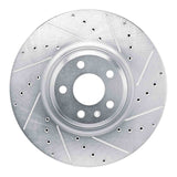 Dynamic Friction 2018-2025 Audi SQ5 Sportback Front Right Drilled & Slotted Silver Brake Rotor by Dynamic Friction Company 631-73083R