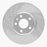 Dynamic Friction 2008-2025 Audi A4 (USA/Canada) Front Left Drilled & Slotted Silver Brake Rotor by Dynamic Friction Company 631-73086L
