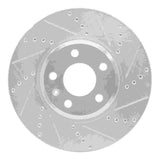 Dynamic Friction 2008-2025 Audi A5 Sportback Front Right Drilled & Slotted Silver Brake Rotor by Dynamic Friction Company 631-73086R