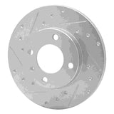 R1 Concepts 1973-2005 Audi Fox Front Left Drilled & Slotted Silver Brake Rotor