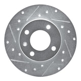 R1 Concepts 1973-2005 Audi Fox Front Left Drilled & Slotted Silver Brake Rotor