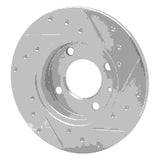 R1 Concepts 1973-2005 Audi Fox Front Left Drilled & Slotted Silver Brake Rotor