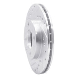 R1 Concepts 1980-8 Audi Coupe Front Left Drilled & Slotted Silver Brake Rotor by R1 Concepts 631-74004L