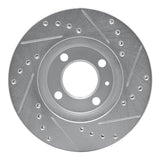 R1 Concepts 1986-1998 Volkswagen Passat (USA/Canada)/Jetta Sedan Front Left Drilled & Slotted Silver Brake Rotor by R1 Concepts 631-74006L