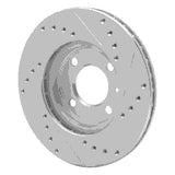 R1 Concepts 1986-1998 Volkswagen Passat (USA/Canada)/Jetta Sedan Front Left Drilled & Slotted Silver Brake Rotor by R1 Concepts 631-74006L