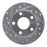 R1 Concepts 1996-2005 Audi A4 Quattro Rear Left Drilled & Slotted Silver Brake Rotor by R1 Concepts 631-74014L