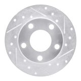 R1 Concepts 1996-2005 Audi A4 Quattro Rear Right Drilled & Slotted Silver Brake Rotor by R1 Concepts 631-74014R