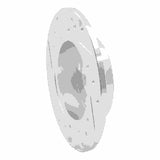 R1 Concepts 1996-2005 Audi A4 Quattro Rear Right Drilled & Slotted Silver Brake Rotor by R1 Concepts 631-74014R