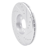 R1 Concepts 1996-1998 Volkswagen Golf Front Left Drilled & Slotted Silver Brake Rotor by R1 Concepts 631-74015L
