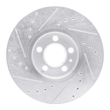 R1 Concepts 1996-1998 Volkswagen Golf Front Right Drill & Slot Silver Brake Rotor by R1 Concepts 631-74015R
