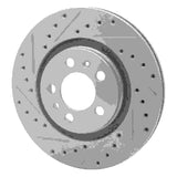 R1 Concepts 1998-2015 Volkswagen Jetta Wagon/Jetta Sedan Front Left Drilled & Slotted Silver Brake Rotor by R1 Concepts 631-74016L