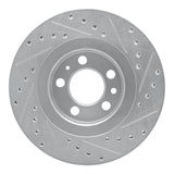 R1 Concepts 1998-2015 Volkswagen Jetta Wagon/Jetta Sedan Front Left Drilled & Slotted Silver Brake Rotor by R1 Concepts 631-74016L
