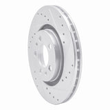 R1 Concepts 1998-2015 Volkswagen Jetta Wagon/Jetta Sedan Front Right Drilled & Slotted Silver Brake Rotor by R1 Concepts 631-74016R