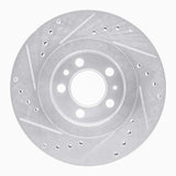 R1 Concepts 1998-2015 Volkswagen Jetta Wagon/Jetta Sedan Front Right Drilled & Slotted Silver Brake Rotor by R1 Concepts 631-74016R