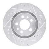 R1 Concepts 1998-2015 Volkswagen Jetta Wagon/Jetta Sedan Front Right Drilled & Slotted Silver Brake Rotor by R1 Concepts 631-74016R
