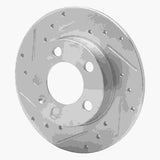 R1 Concepts 1998-2024 Audi TT Rear Left Drilled & Slotted Silver Brake Rotor by R1 Concepts 631-74019L
