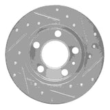 R1 Concepts 1998-2024 Audi TT Rear Left Drilled & Slotted Silver Brake Rotor by R1 Concepts 631-74019L