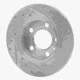 R1 Concepts 1998-2024 Audi TT Rear Left Drilled & Slotted Silver Brake Rotor by R1 Concepts 631-74019L