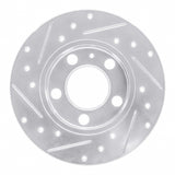 R1 Concepts 1998-2024 Audi TT Rear Right Drilled & Slotted Silver Brake Rotor by R1 Concepts 631-74019R