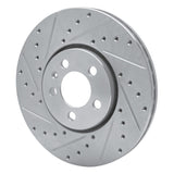 R1 Concepts 1998-2018 Audi A1 (Mexico) Front Left Drilled & Slotted Silver Brake Rotor by R1 Concepts 631-74020L