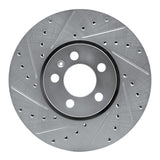 R1 Concepts 1998-2018 Audi A1 (Mexico) Front Left Drilled & Slotted Silver Brake Rotor by R1 Concepts 631-74020L