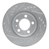 R1 Concepts 2000-2006 Audi TT Quattro Rear Right Drilled & Slotted Silver Brake Rotor by R1 Concepts 631-74022R