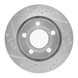 R1 Concepts 1999-2005 Audi S6 Rear Left Drilled & Slotted Silver Brake Rotor by R1 Concepts 631-74023L