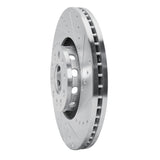 Dynamic Friction 2002-2005 Volkswagen Passat (USA/Canada) Front Right Drilled & Slotted Silver Brake Rotor by Dynamic Friction Company 631-74024R