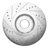 Dynamic Friction 2002-2005 Volkswagen Passat (USA/Canada) Front Right Drilled & Slotted Silver Brake Rotor by Dynamic Friction Company 631-74024R