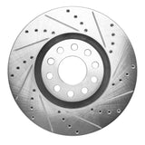 Dynamic Friction 2002-2005 Volkswagen Passat (USA/Canada) Front Right Drilled & Slotted Silver Brake Rotor by Dynamic Friction Company 631-74024R