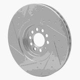 Dynamic Friction 2004-2006 Audi TT Quattro Right Front Drilled & Slotted Silver Brake Rotor by Dynamic Friction Company 631-74025D