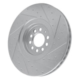 Dynamic Friction 2004-2006 Audi TT Quattro Left Front Drilled & Slotted Silver Brake Rotor by Dynamic Friction Company 631-74026D