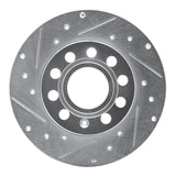 Dynamic Friction 2005-2013 Audi A3 Rear Left Drilled & Slotted Silver Brake Rotor by Dynamic Friction Company 631-74027L