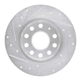 Dynamic Friction 2005-2013 Audi A3 Rear Right Drilled & Slotted Silver Brake Rotor by Dynamic Friction Company 631-74027R