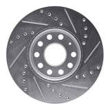 Dynamic Friction 2005-2025 Audi Q2 (Mexico) Front Left Drilled & Slotted Silver Brake Rotor by Dynamic Friction Company 631-74028L