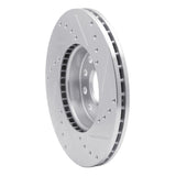 Dynamic Friction 2005-2025 Audi Q2 (Mexico) Front Left Drilled & Slotted Silver Brake Rotor by Dynamic Friction Company 631-74028L