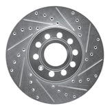 Dynamic Friction 2005-2025 Audi A3 (Mexico) Front Right Drilled & Slotted Silver Brake Rotor by Dynamic Friction Company 631-74028R
