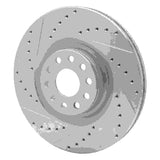 Dynamic Friction 2006-2013 Audi S3 (Mexico) Front Left Drilled & Slotted Silver Brake Rotor by Dynamic Friction Company 631-74029L