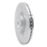 Dynamic Friction 2006-2013 Audi S3 (Mexico) Front Right Drilled & Slotted Silver Brake Rotor by Dynamic Friction Company 631-74029R